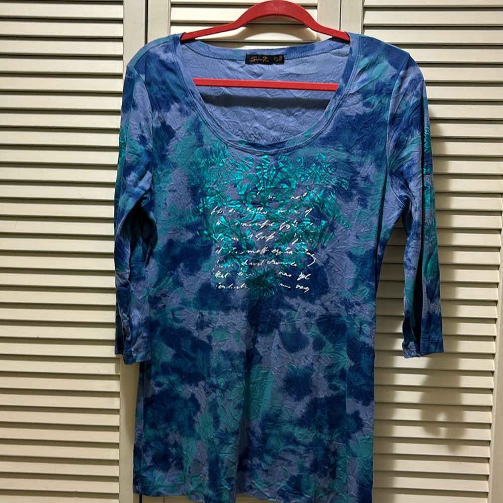 Ladies SEVEN T-Shirt size XL   Navy, teal. and Blue